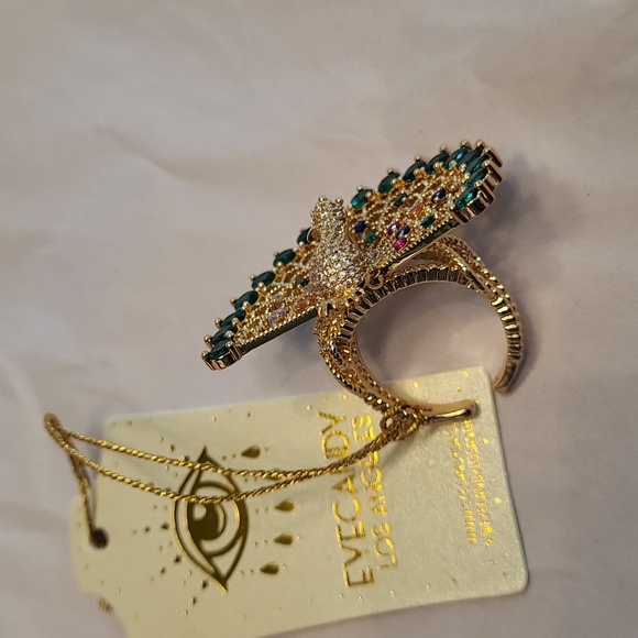 Eye Candy peacock 🦚 adjustable ring - Picture 5 of 6